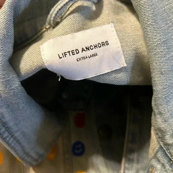 Anchor Blue Painted Denim Jacket By Lifted Anchor - Men Size: XL - Picture 2 of 14